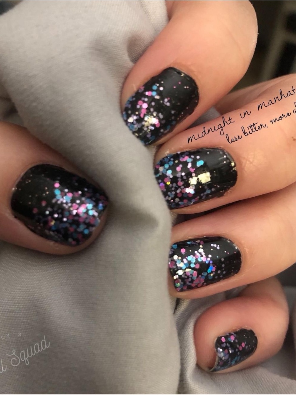 NEW Color Street Midnight in Manhattan & Less Bitter More Glitter Press on Nails